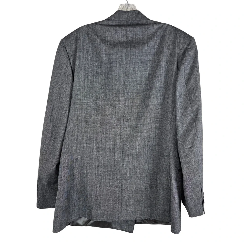 Givenchy Monsieur Vintage Double-Breasted‎ Blazer - Gray Micro-Check